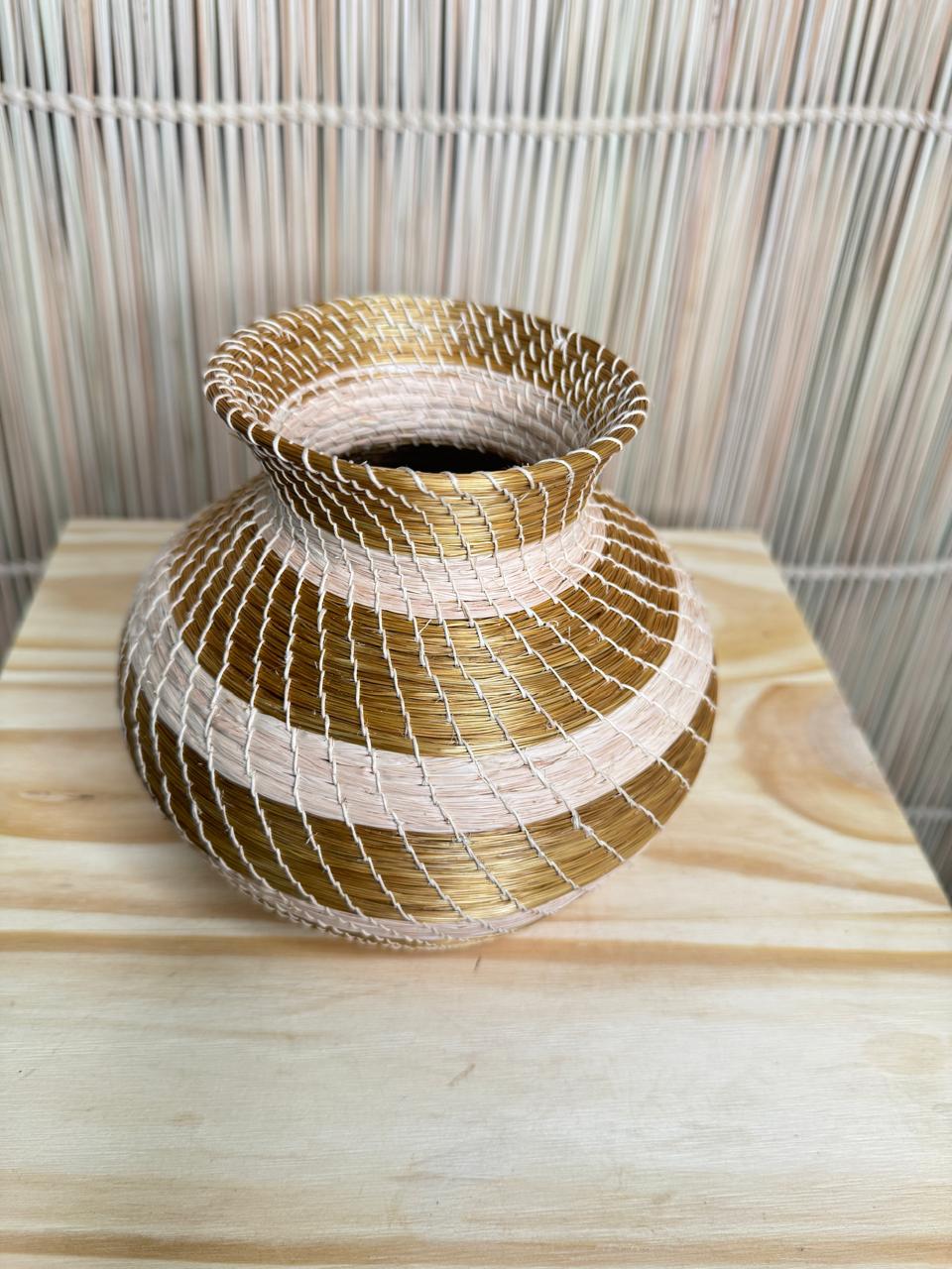 VASO CAPIM DOURADO & BURITI